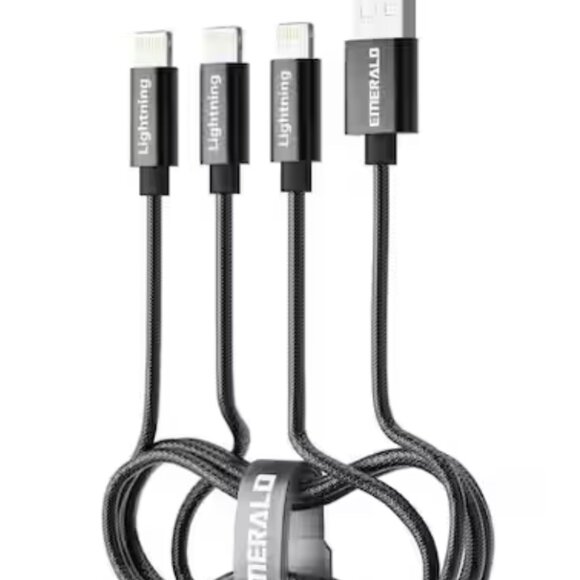 3in 1 charging cable Other - EMERALD BLACK